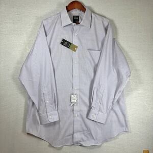 NWT Jos A. Bank Travel Tec Button Down Shirt Tailored Fit Men's 18 34